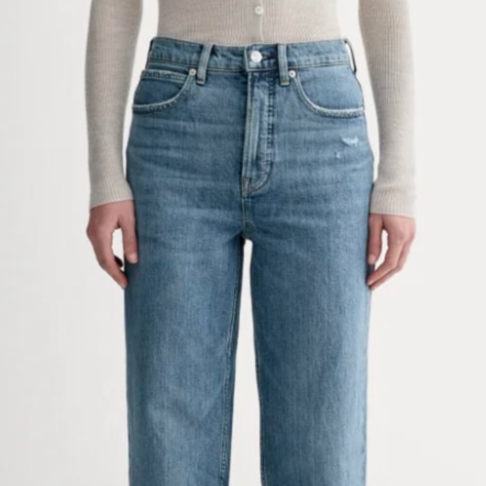 Everlane Way High Jean (Distressed) 24" Waist
